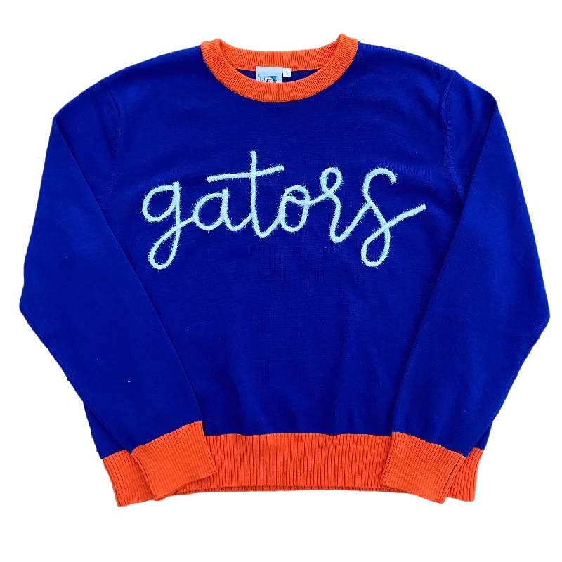 Glitter Script "Gators" Long Sleeve Sweater - Licensed