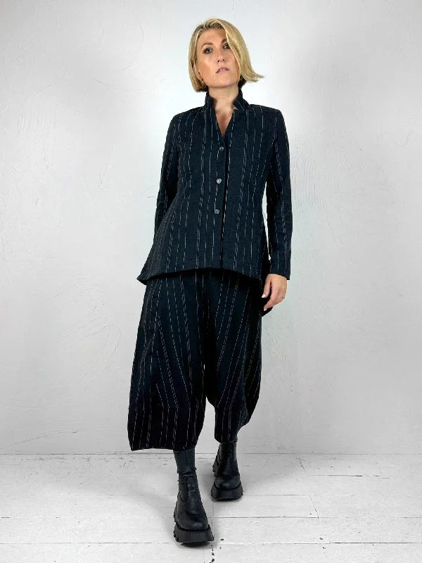 Haring J - Flared Pinstripe Jacket