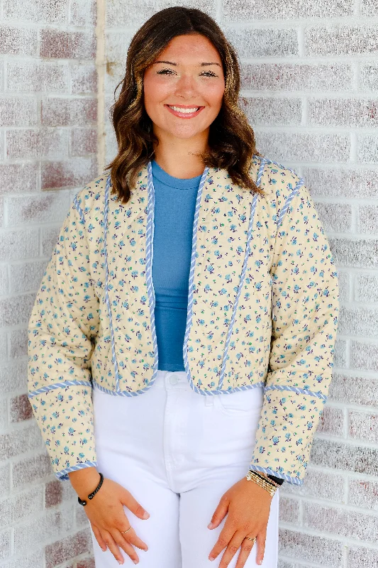 January & May - Remember Me Quilted Floral Jacket