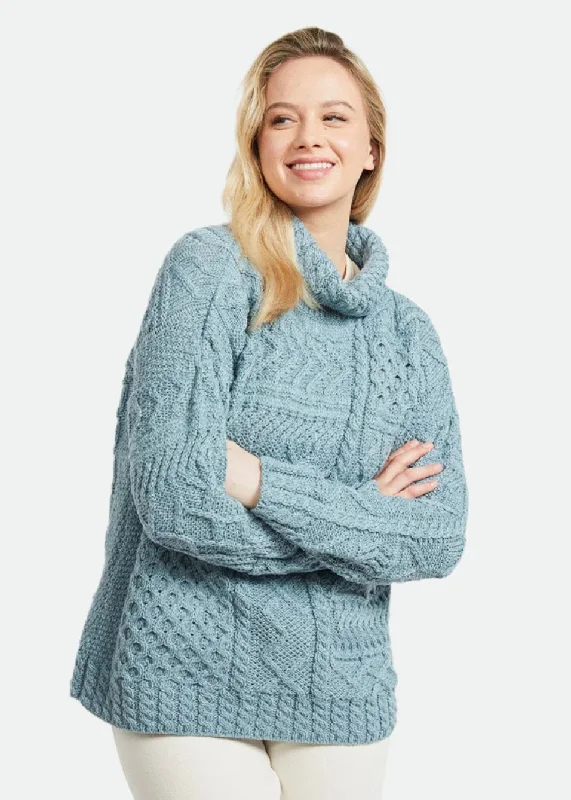 Skellig Oversized Aran Sweater | Mist - Clearance