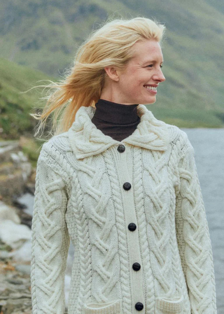 Supersoft Aran Cardigan | Natural - Clearance