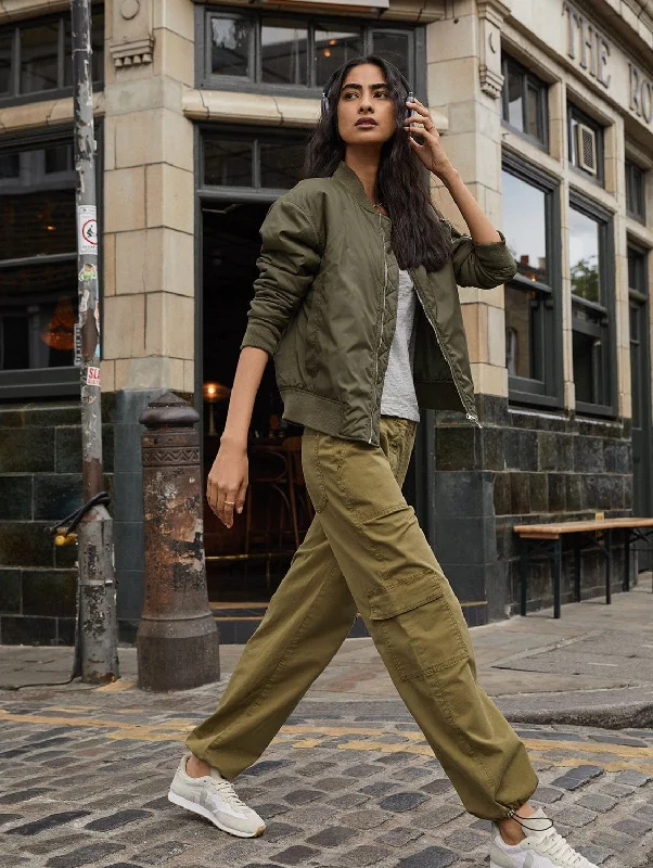 Tegan Recycled Bomber | Khaki