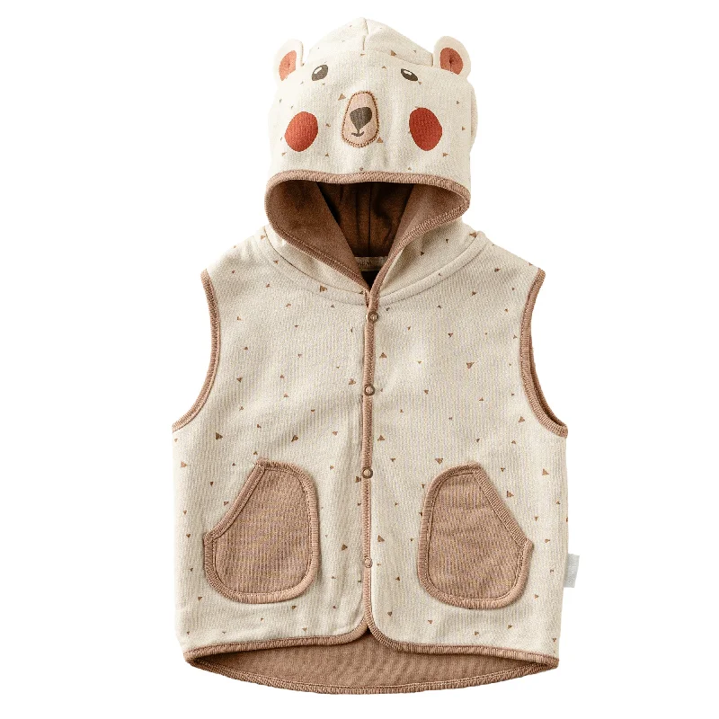 Beige Adventurous Bear Soft Vest