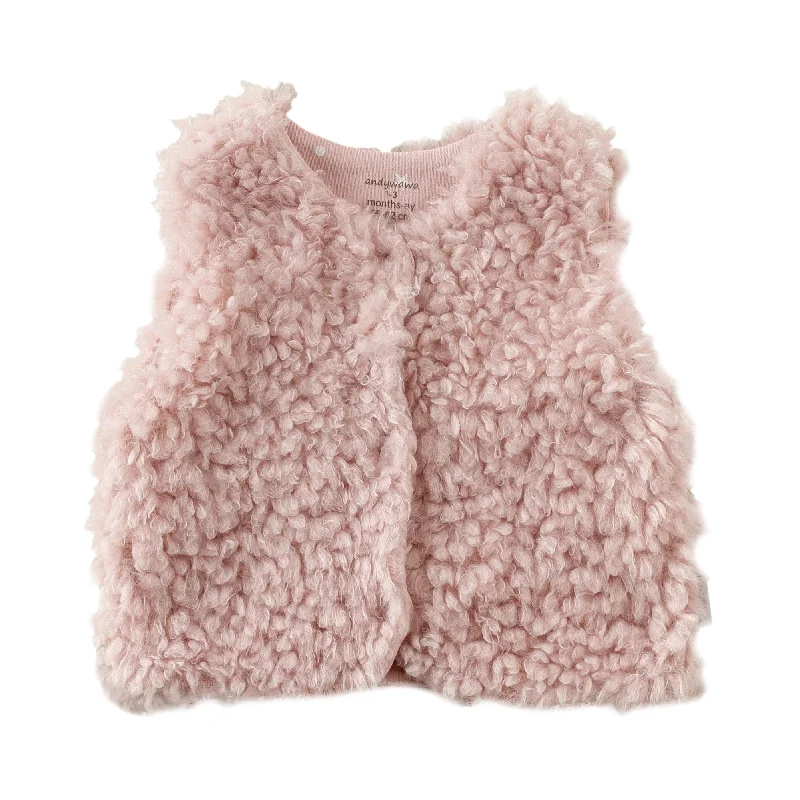 Pink Soft Plush Vest