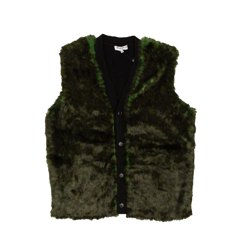 OPENING CEREMONY Multicolored Leopard Faux Fur Vest