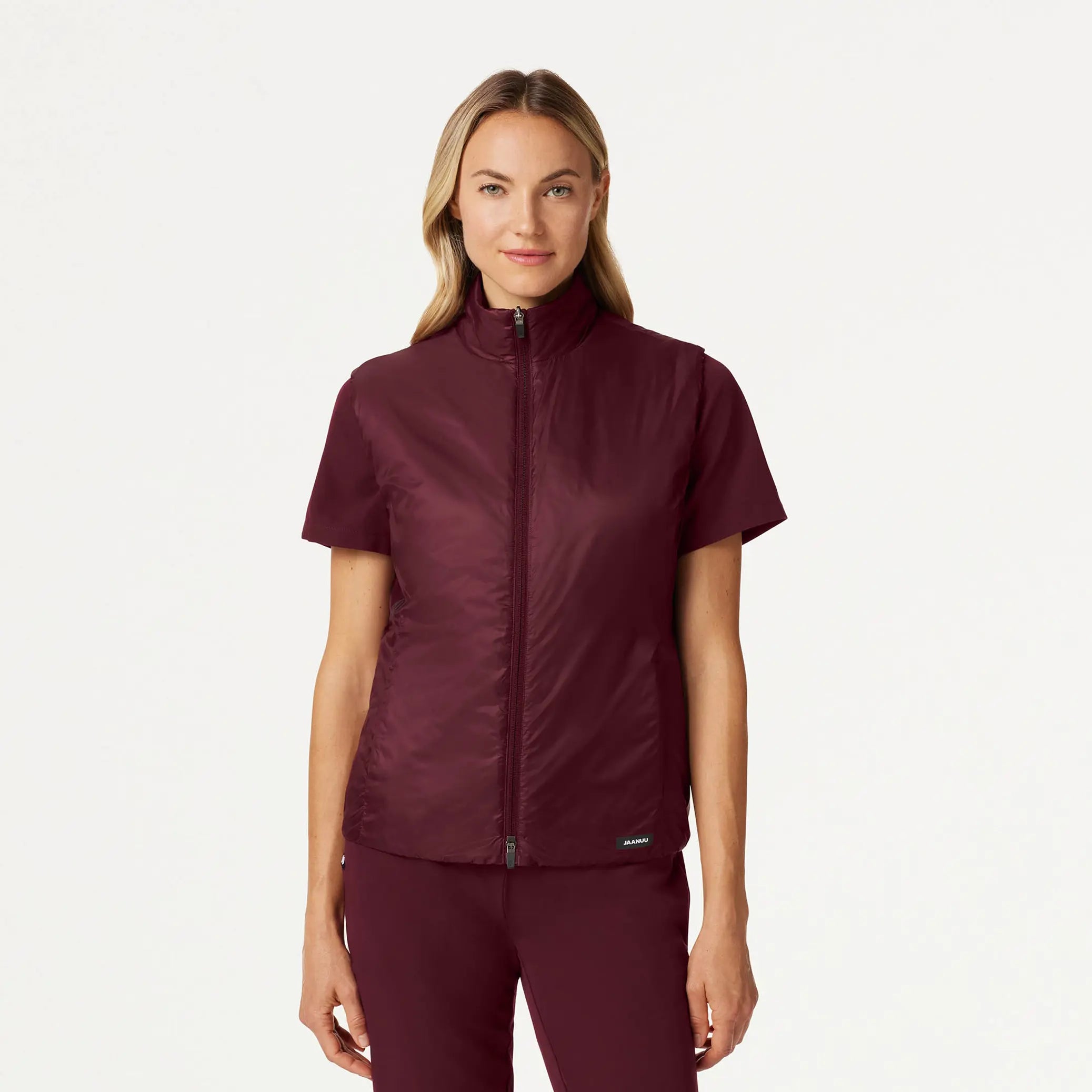 Jaanuu Women's Phantom Slim Insulated Vest - Burgundy