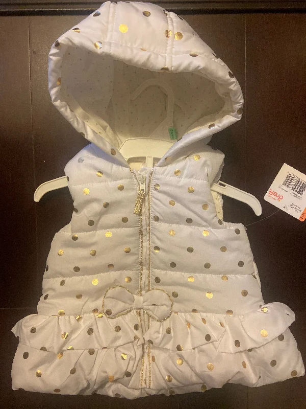 Little me NEW NWT gorgeous white and gold vest 12 Months