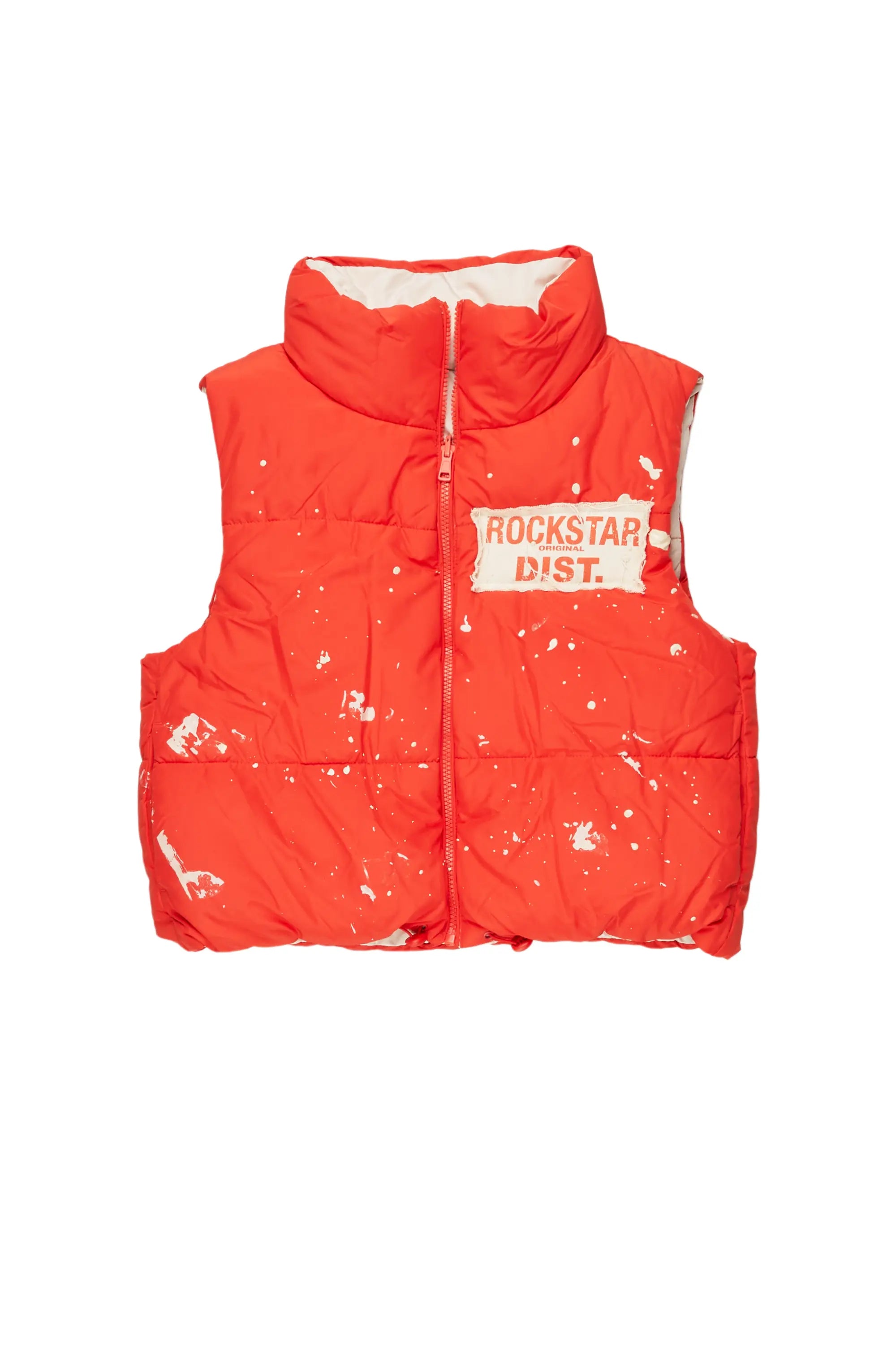 Paigy Orange Puffer Vest