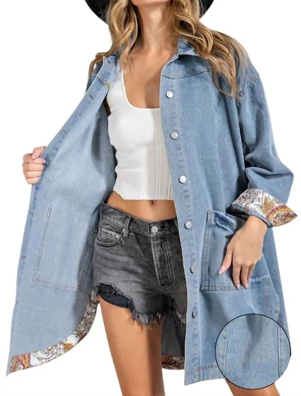 Oversized Shacket In Denim